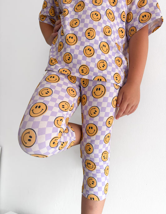 Lilac Smiley Check Shorts (All Styles)