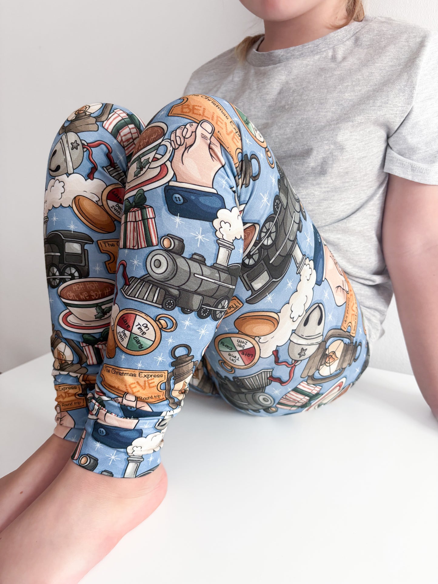 Christmas Express Leggings, Harems and Flares