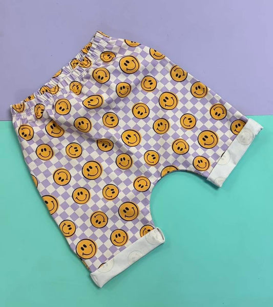 Lilac Smiley Check Shorts (All Styles)