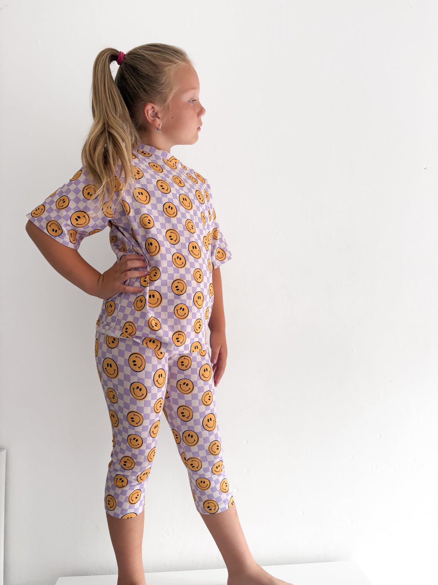Lilac Smiley Check Shorts (All Styles)