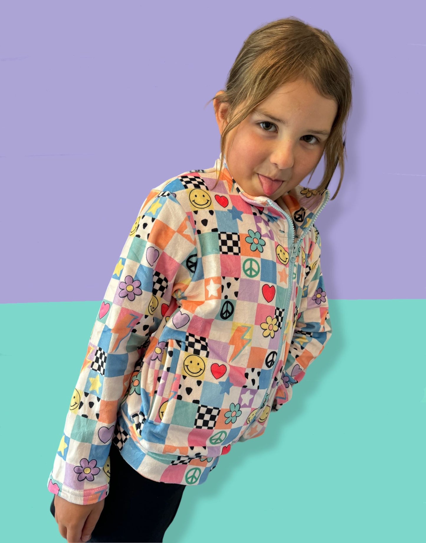 Groovy Check Kids Fleeces