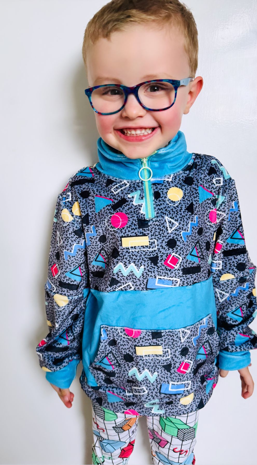 Grey 80s Kids Fleeces