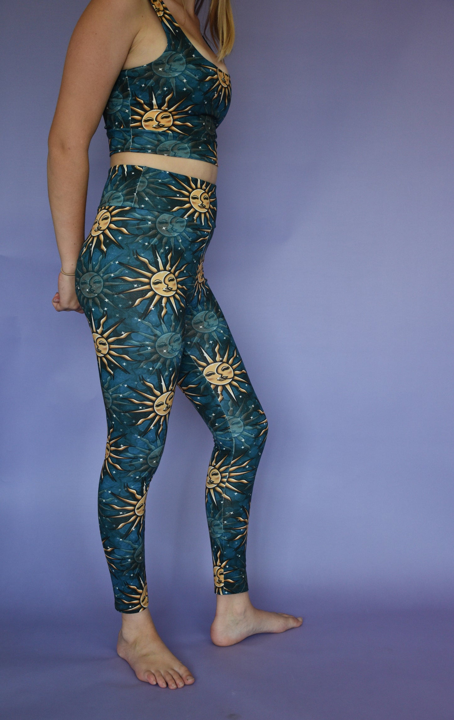 Pre Made Comfy Adult Leggings - Sun and Moon