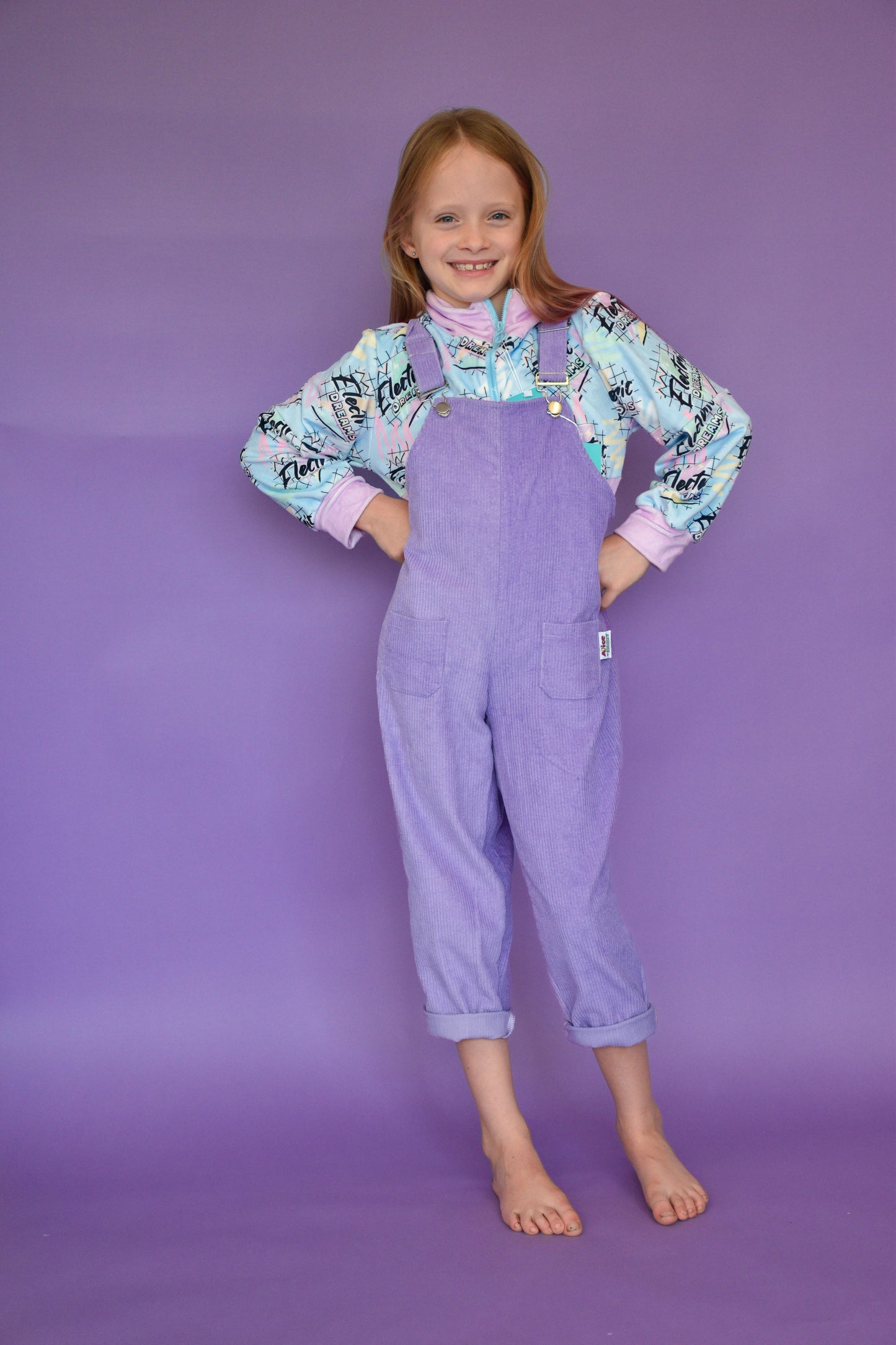 Pre Made Lilac Corduroy Dungarees