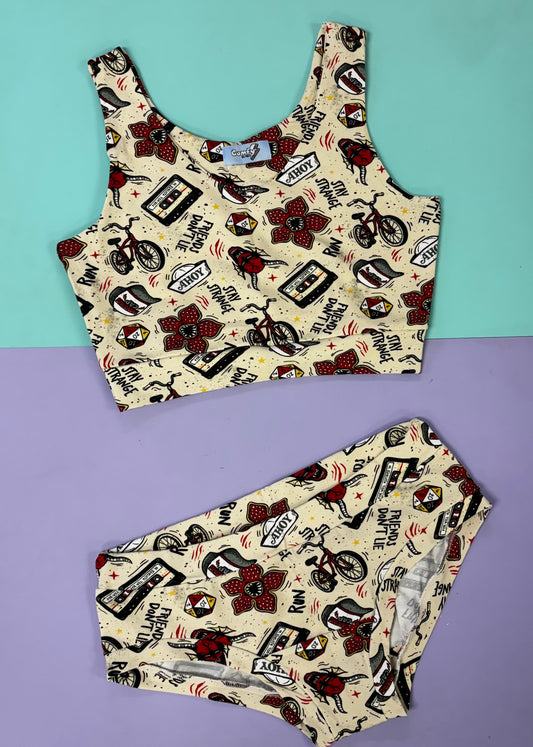 Comfy Adult Crop Top - Mixtape Sand - Ready Made