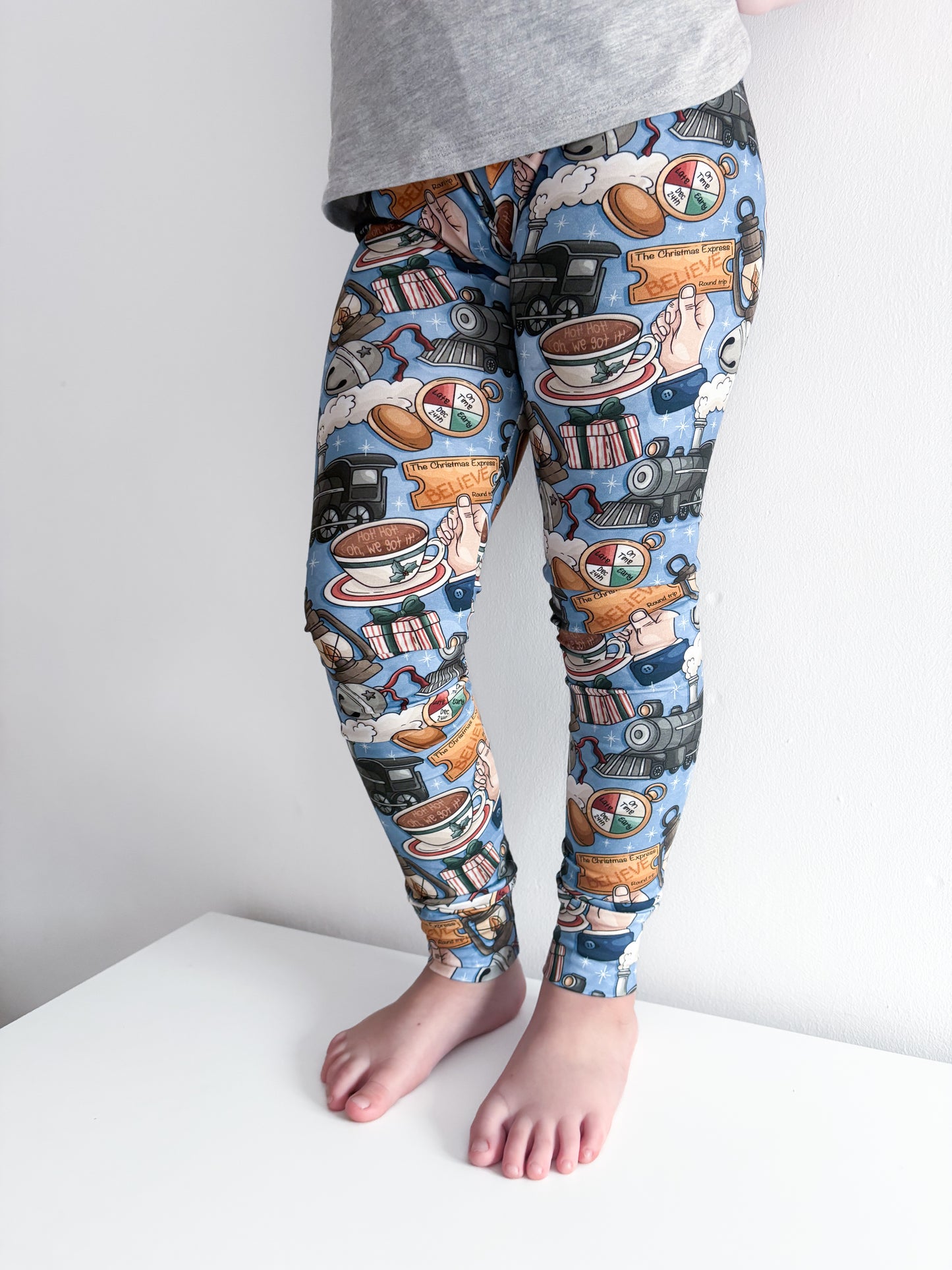 Christmas Express Leggings, Harems and Flares