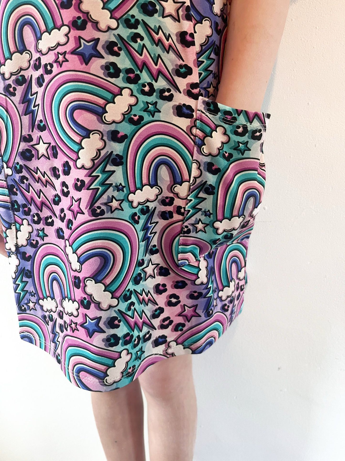 Pre Made Electric Rainbow Smock Dress