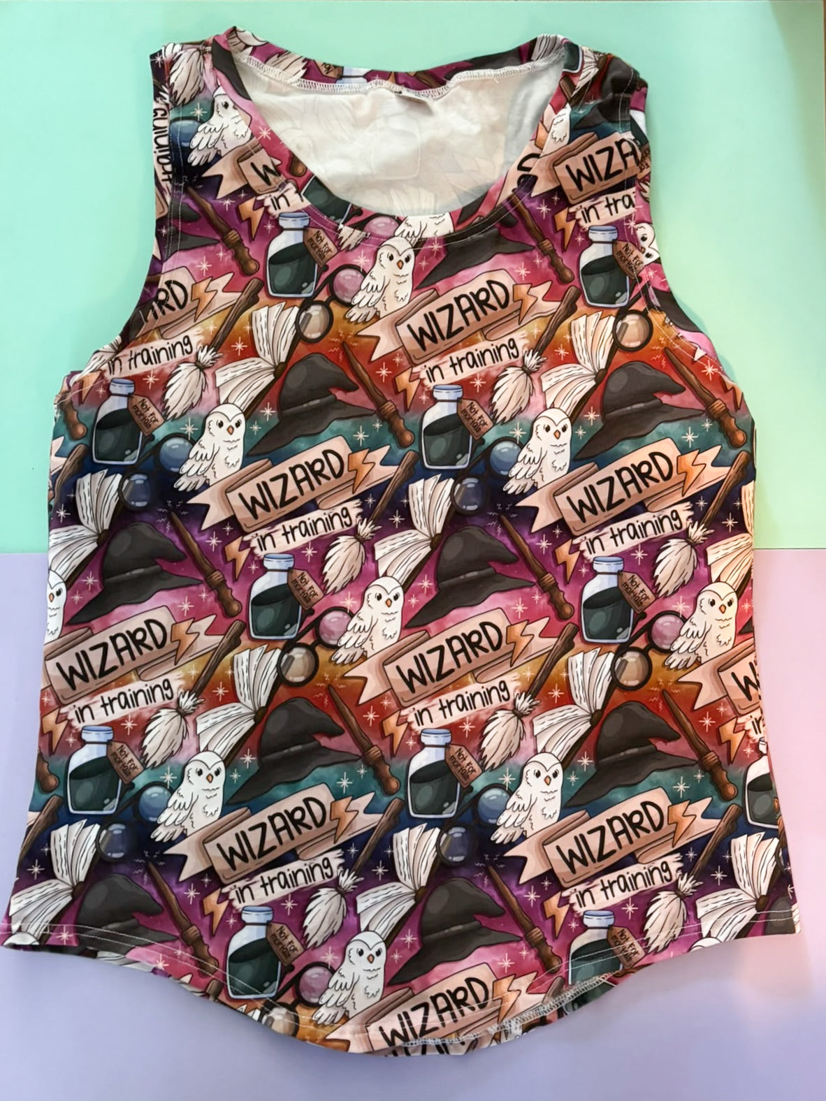 Ombre Wizard In Training Adult Racer Back Vest - Ready Made