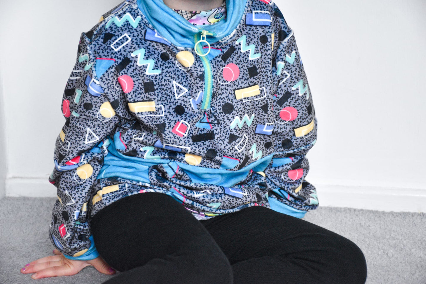 Grey 80s Kids Fleeces
