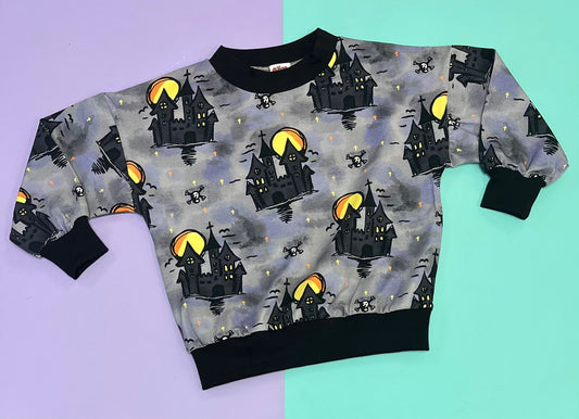 Pre Made Haunted House Slouchy Sweaters