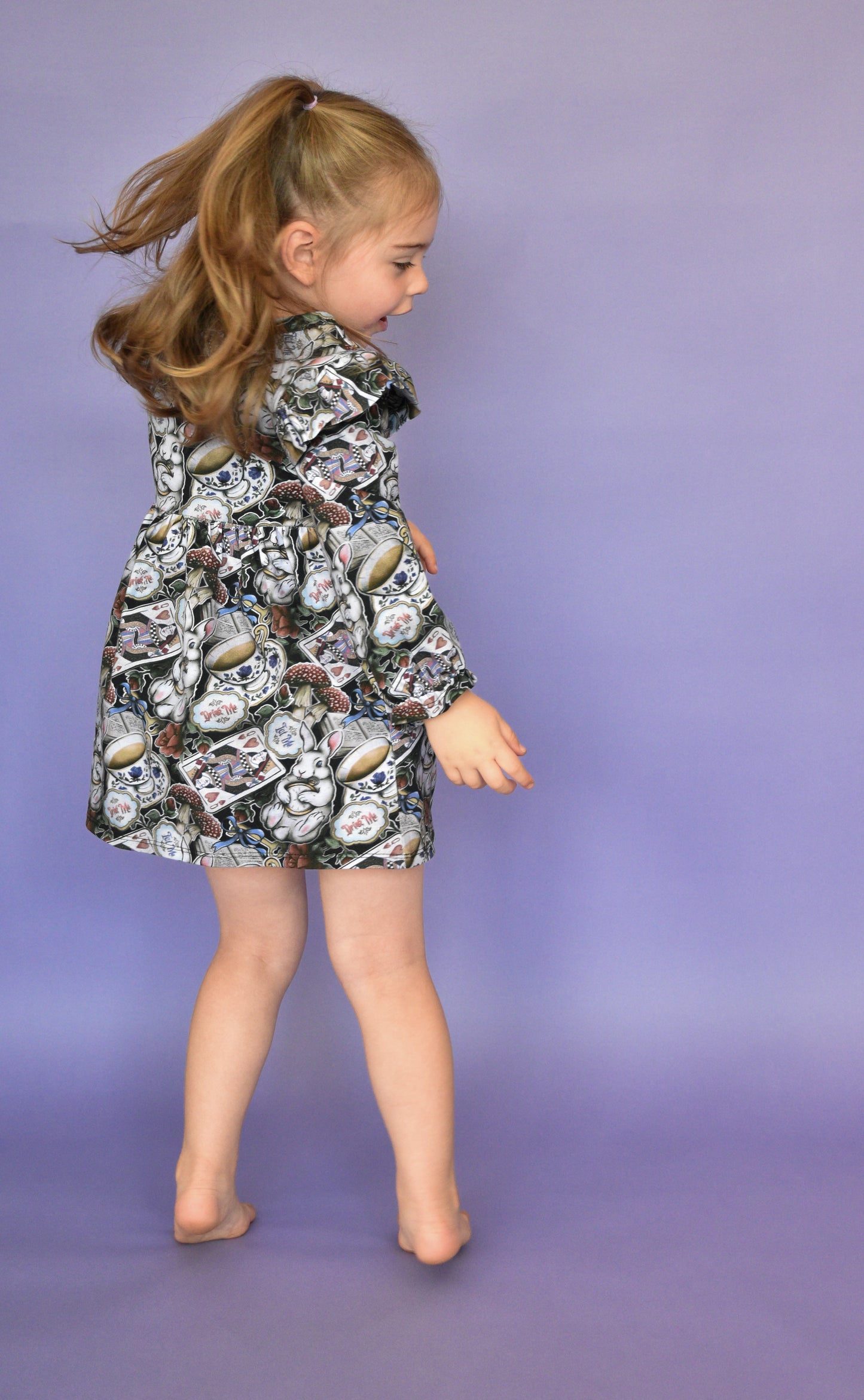 Pre Made White Rabbit Ruffle Dresses - Wonderland Whimsical Dress