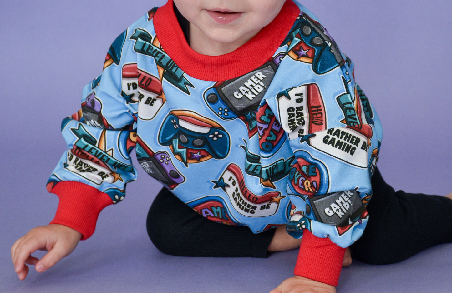 Pre Made Gamer Kid Slouchy Sweaters