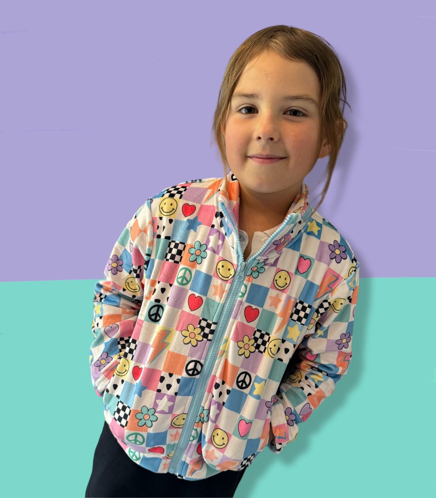 Groovy Check Kids Fleeces