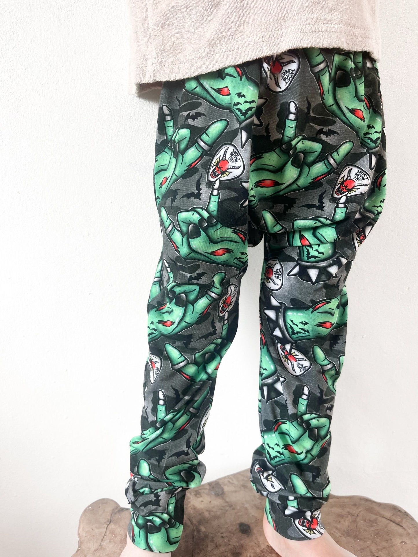 Pre Made Alternative Rock Metal Hands Kids Baggy Haremsc