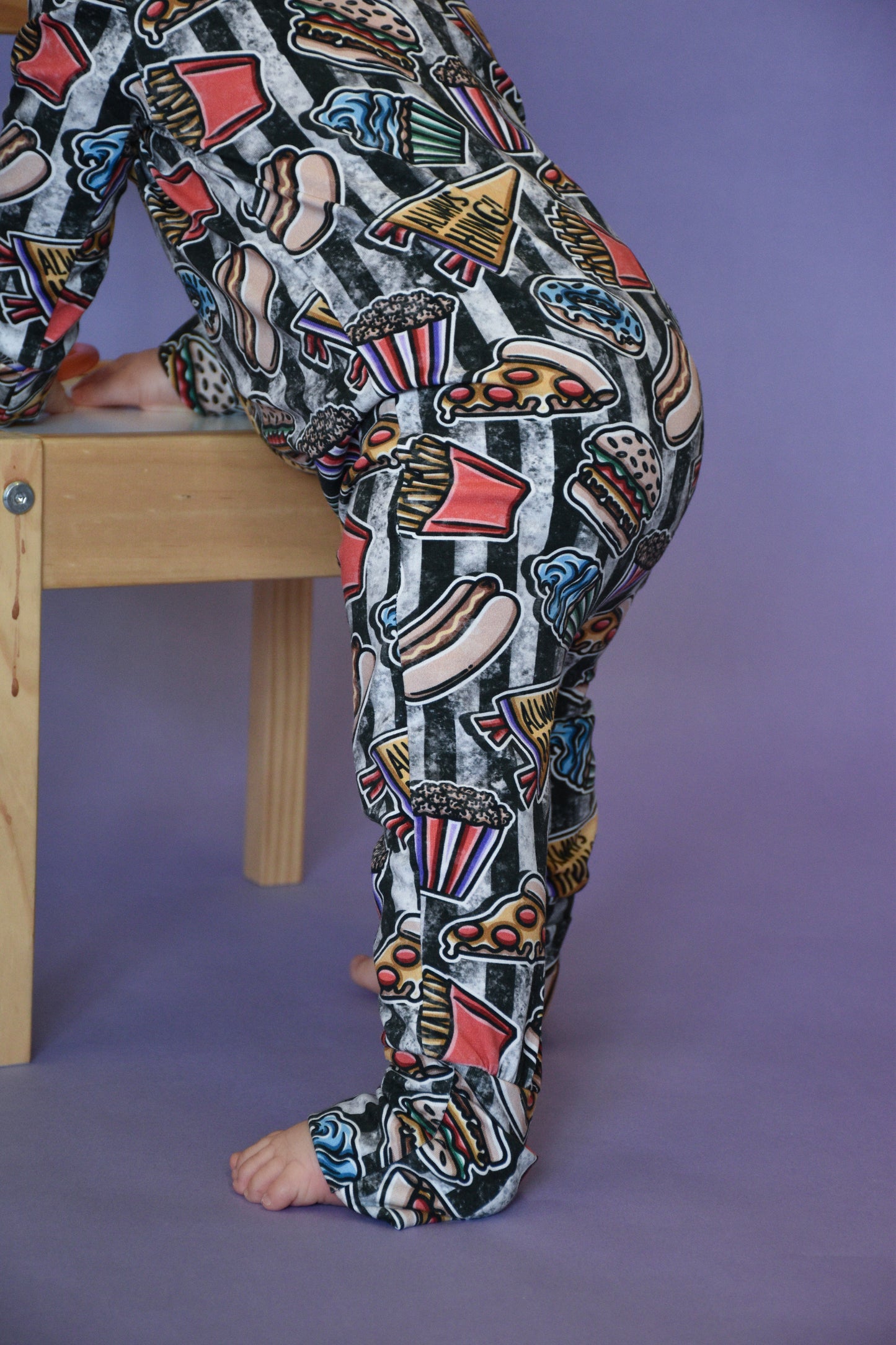 Ready To Post Always Hungry Standard Jersey Zipped Sleepsuits