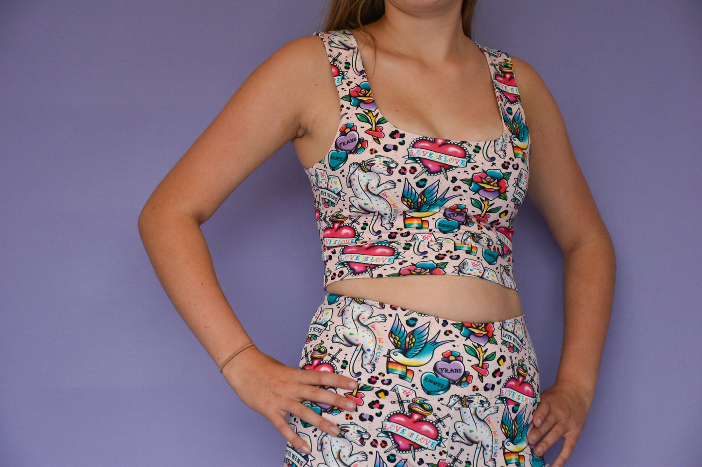 Pre Made Comfy Adult Crop Top - Pride Tatz