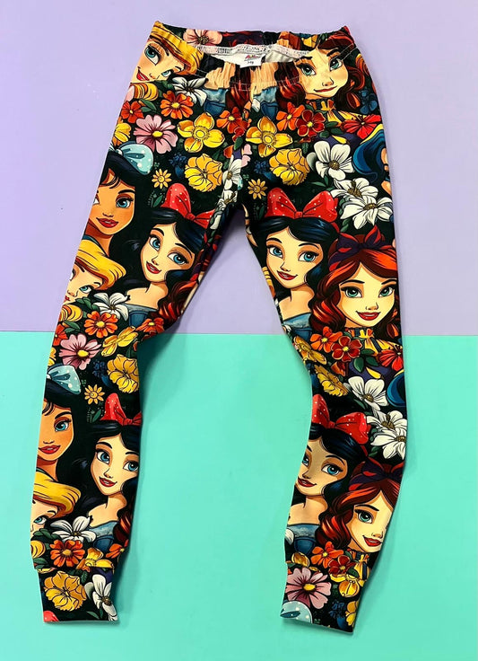 Pre Made Retro Floral Princess Leggings