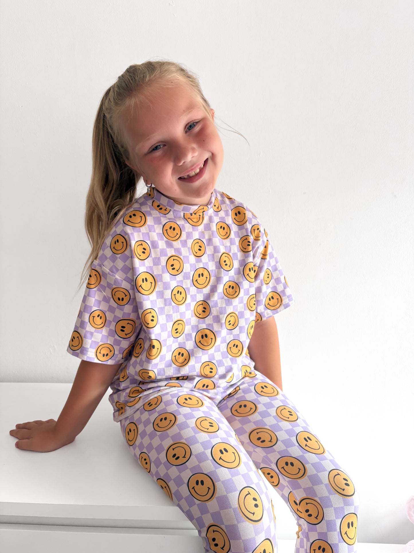 Lilac Smiley Check Shorts (All Styles)