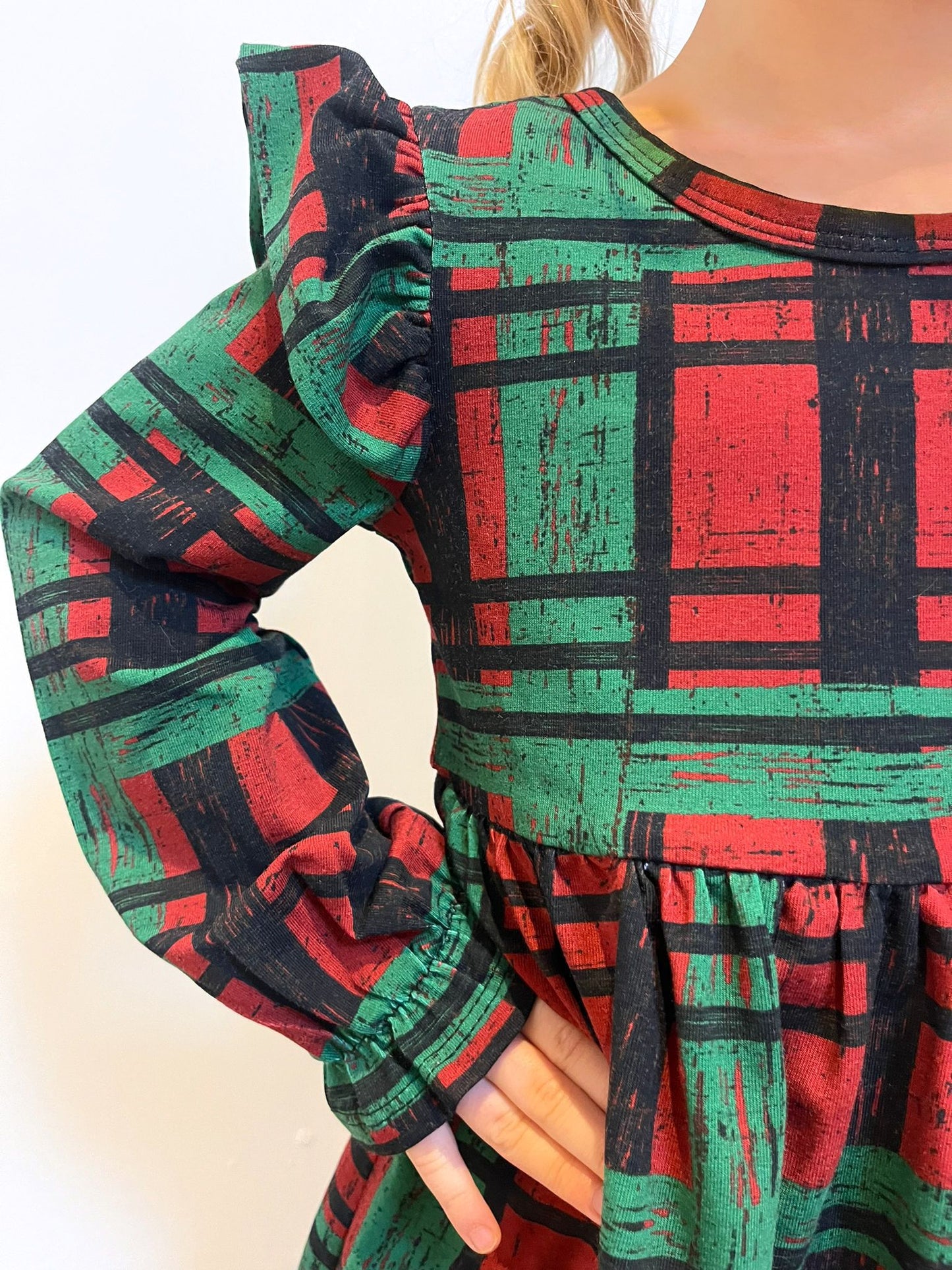 Pre Made Grunge Check Ruffle Dresses