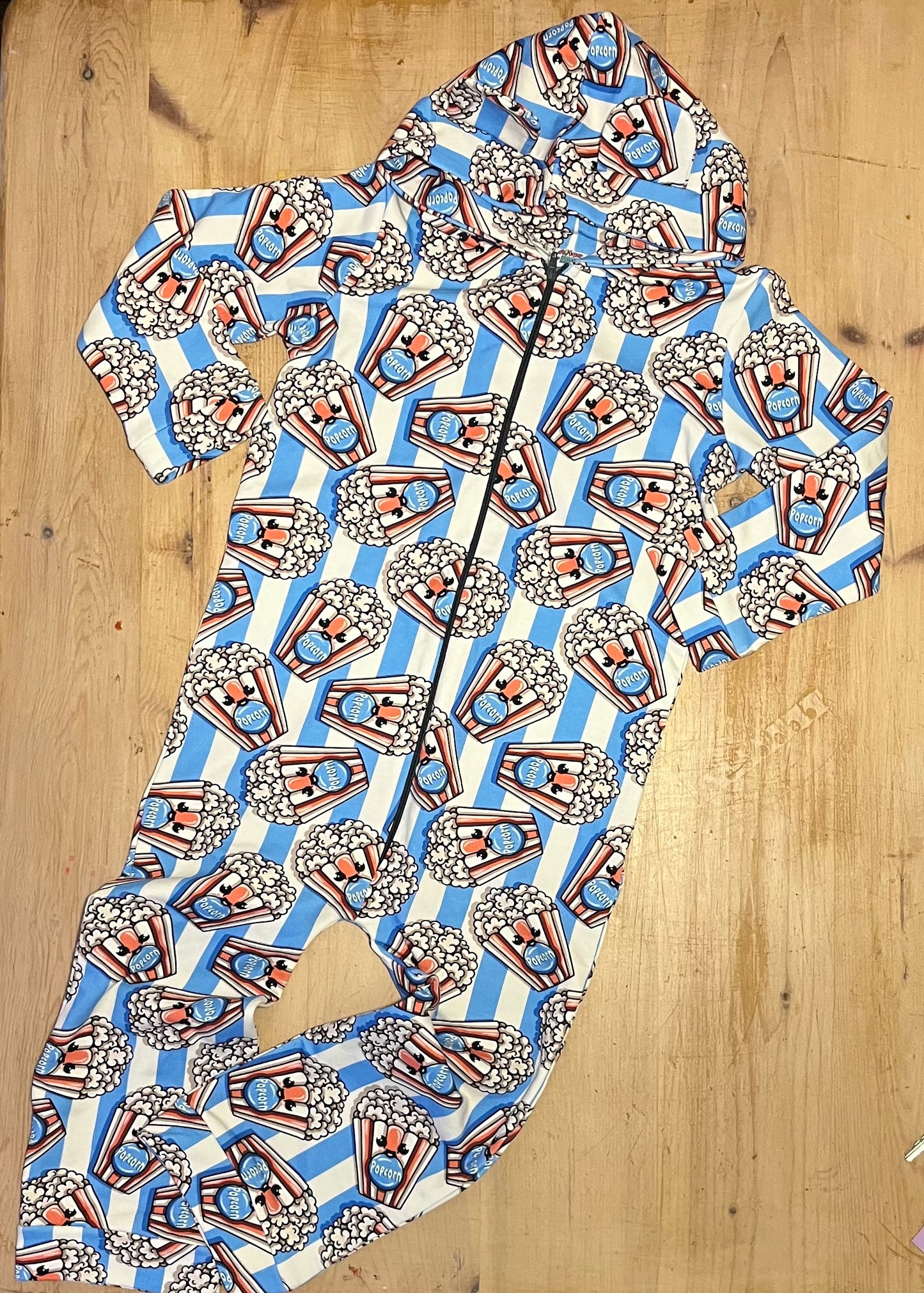 Ready To Post Popcorn Zipped Onesies