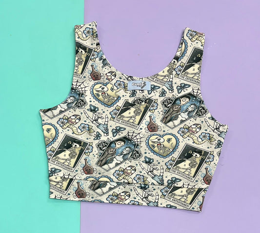 Pre Made Comfy Adult Crop Top - Corpse Tatz Grey