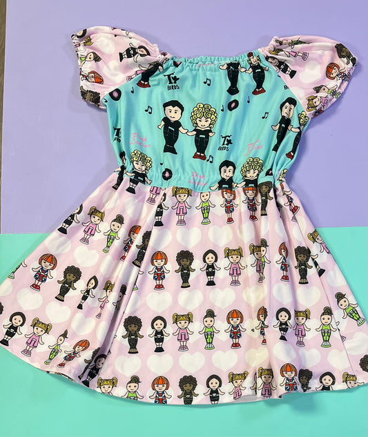 Pre Made Mash Up Peasant Dress Pink Spice Polly