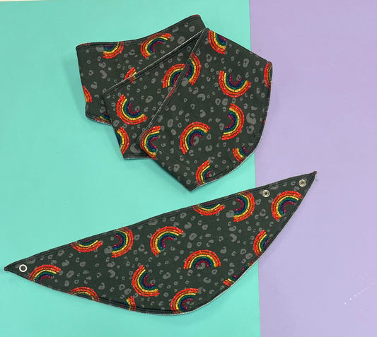 Glitter Rainbows Dribble Bibs