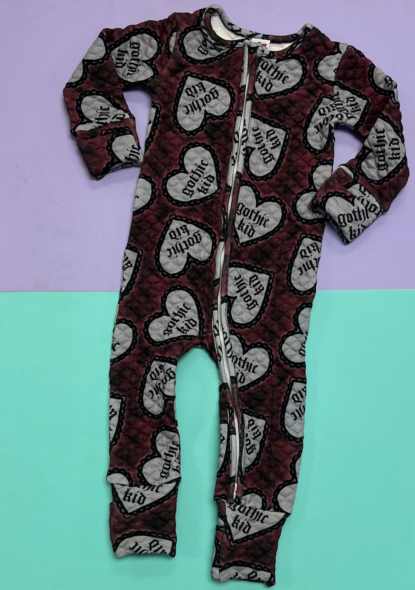 Pre Made Quilted Gothic Kid Pram Suit