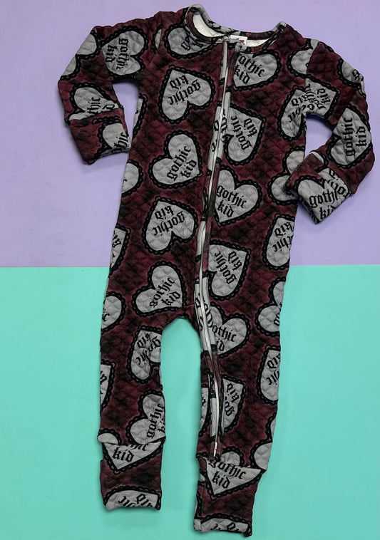 Pre Made Quilted Gothic Kid Pram Suit