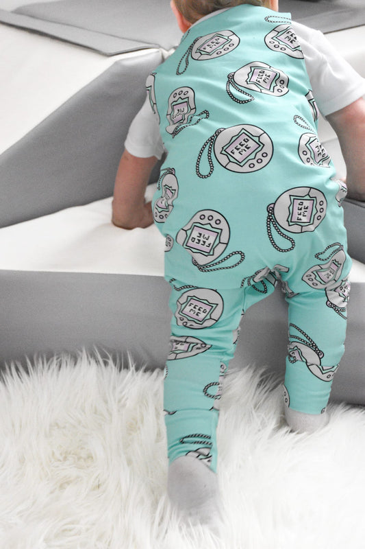 Pre Made Feed Me Overall Rompers