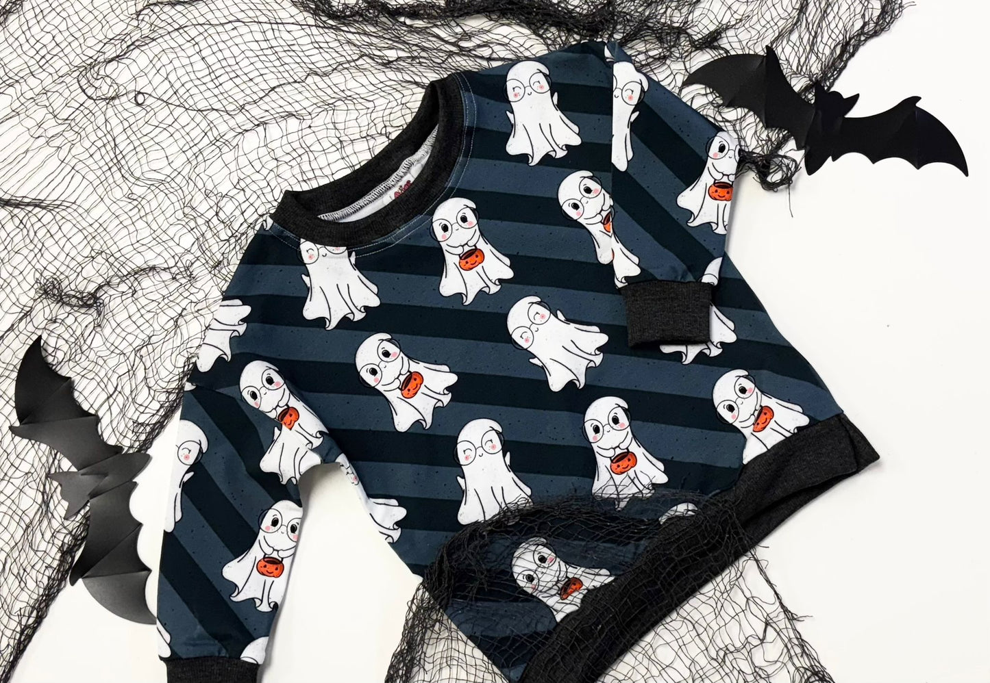 Pre Made Pumpkin Ghostie Long Sleeve Top