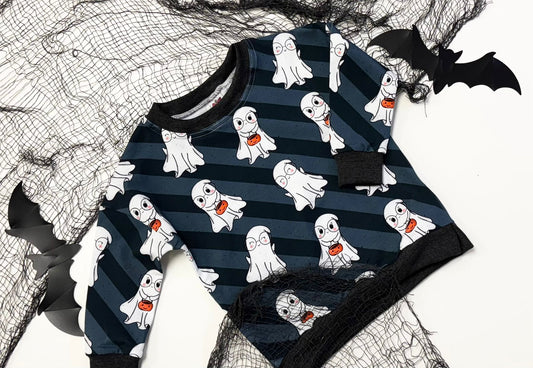 Pre Made Pumpkin Ghostie Long Sleeve Top