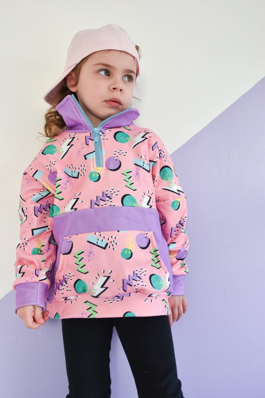 Pink Retro Kids Fleeces