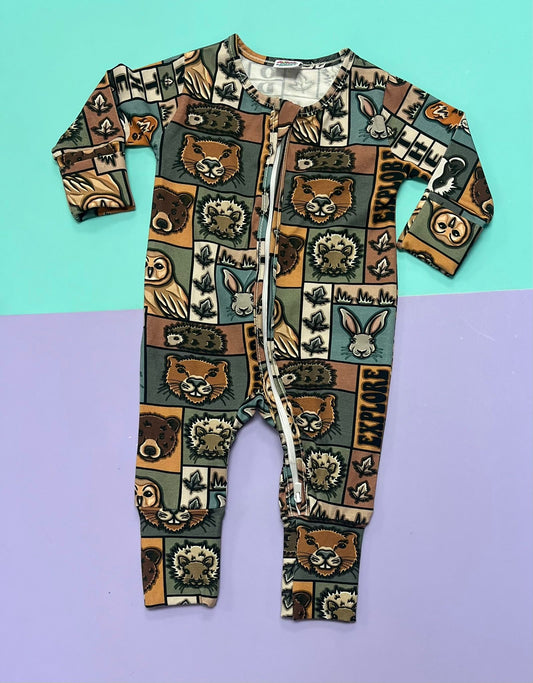 Ready To Post In The Woods Standard Jersey Zipped Sleepsuits