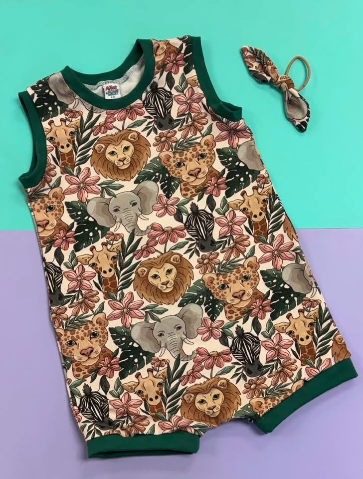 Safari Blossom Tankie Romper