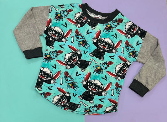 Pre Made Spooky Experiment Long Sleeve Slouch Tee