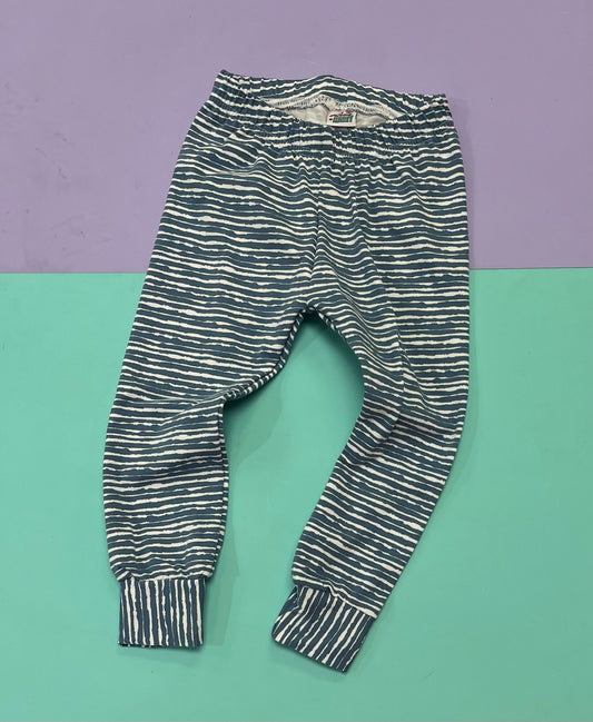 Pre Made Blue Stripes Leggings