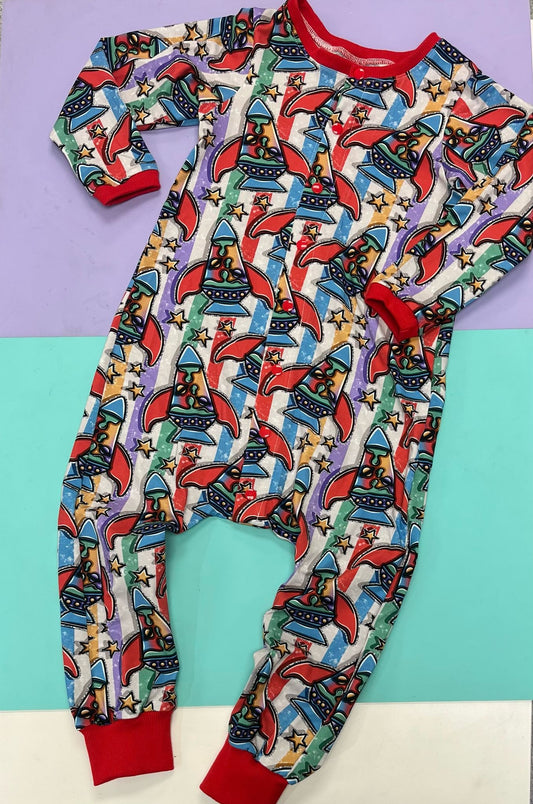 Pre Made Space Lamps Sleeved Romper