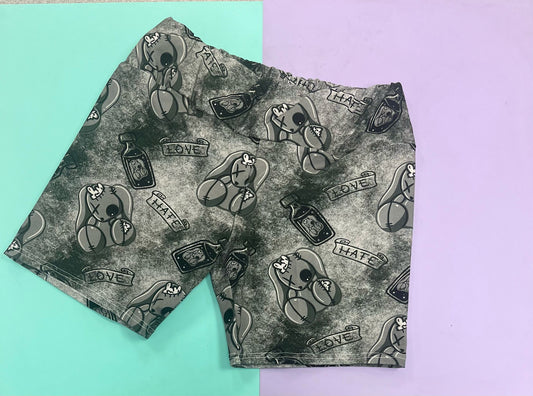 Pre Made 1XL Tattoo Bunny Cycle Shorts