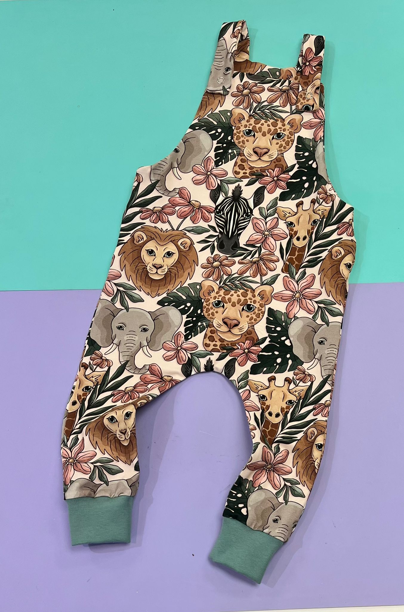 Safari Blossom Dungarees