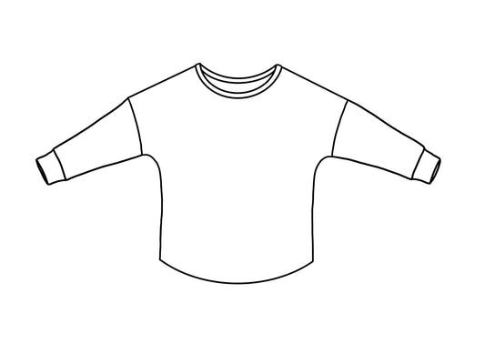 Childrens Long Sleeve Slouch Tees (Bigger Sizes, up to 12-14y)