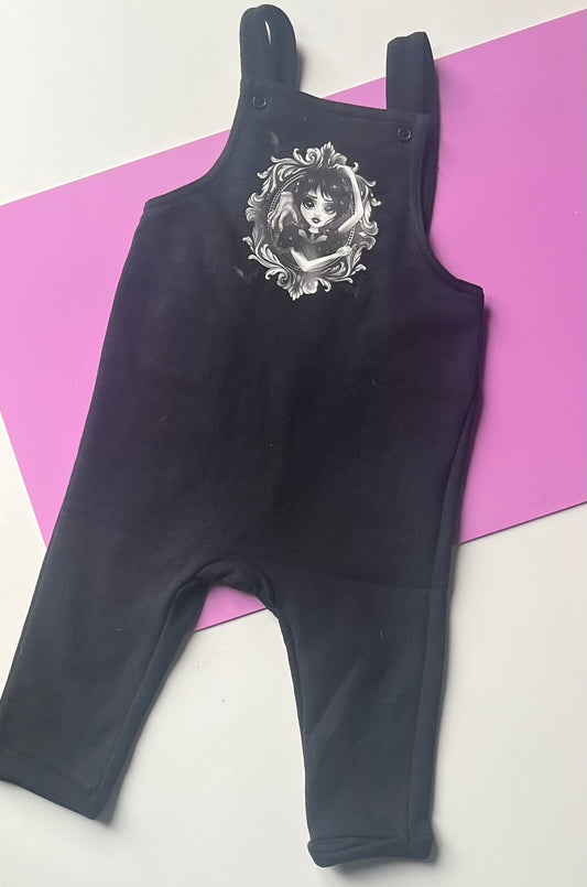 Pre Made Dance Dance Dance Printed Dungarees Black