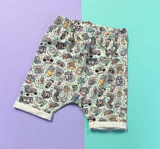 Pre Made Nostalgic Alphabet Skater Shorts