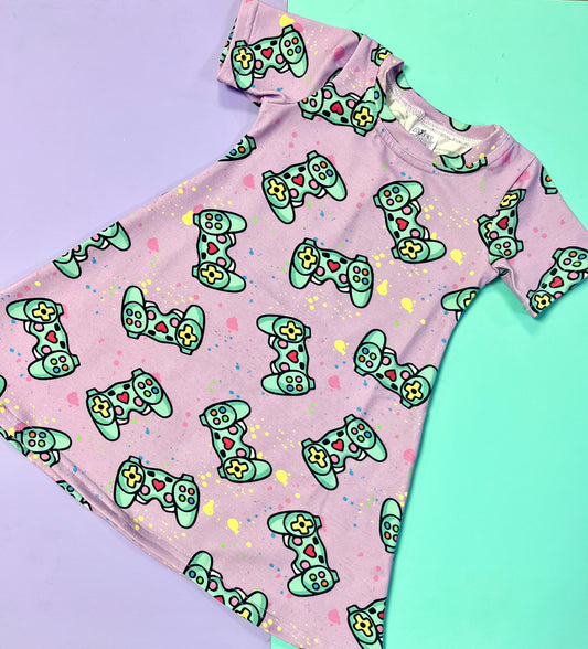 Pre Made Girls PS Controller Swing Dresses